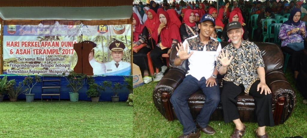 Prof. Sudarsono Hadiri World Coconut Day di Stadion Pancasila, Lampung Selatan, Lampung