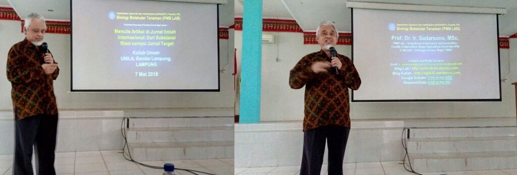 Prof. Sudarsono Diundang Universitas Lampung (UNILA) untuk Sharing Penulisan Karya Ilmiah dalam Jurnal Ilmiah Internasional