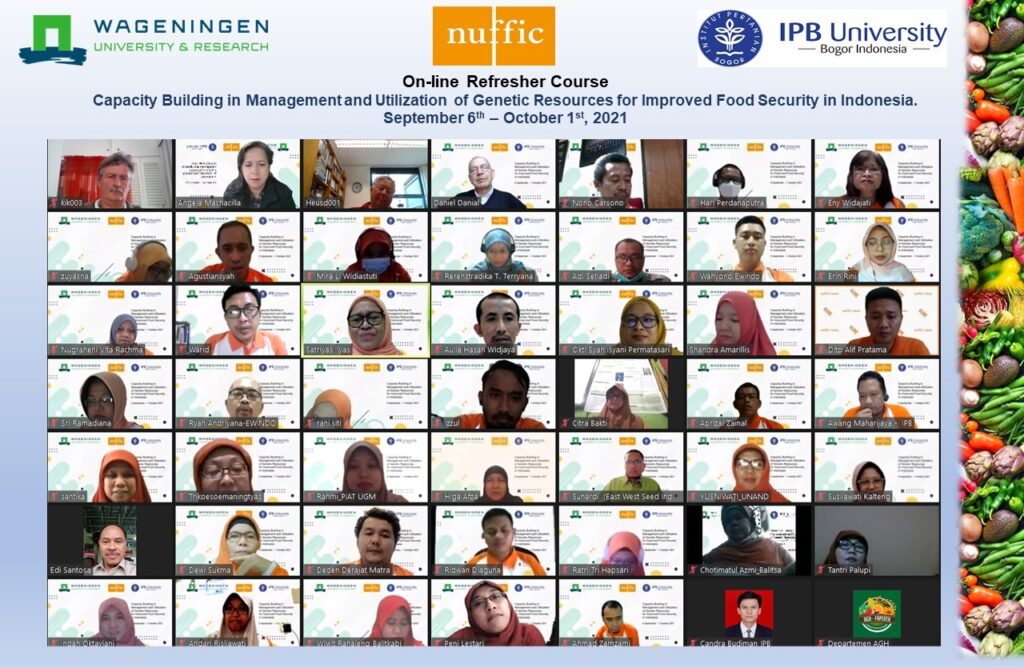 IPB University in collaboration with Wageningen University and Research (WUR) conducting a Refresher Course funded by Nuffic, The Netherlands, 6 September – 1 October 2021
