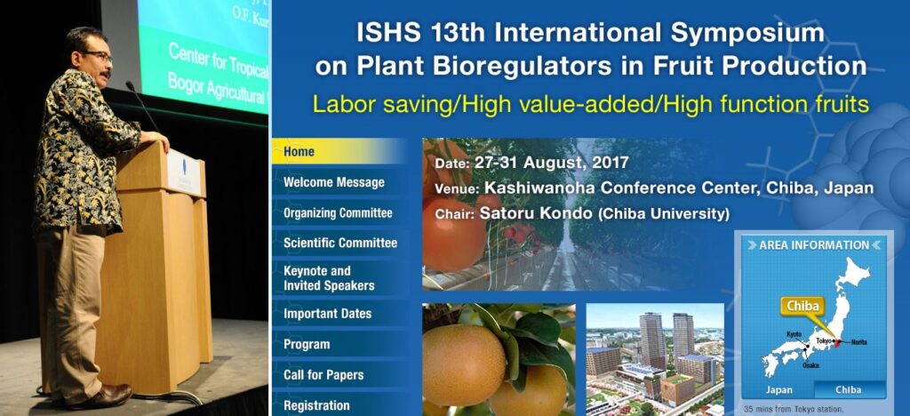 Dr. Darda Effendi Presentasi dalam ISHS 13th International Symposium on Plant Bioregulators in Fruit Production